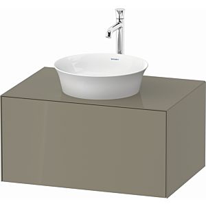 Duravit White Tulip vanity unit WT49750H2H2 80 x 55 cm, stone 2000 high gloss, wall-hung, match2 pull-out, 2000 console plate
