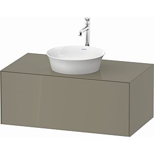 Duravit White Tulip vanity unit WT49760H2H2 100 x 55 cm, stone 2000 high gloss, wall-hung, match2 pull-out, 2000 console plate