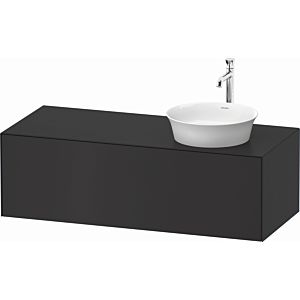 Duravit White Tulip WT4977R5858 130 x 55 cm, Graphit , wall-mounted, 2000 pull-out, 2000 console panel, basin on the right