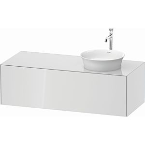 Duravit White Tulip WT4977R8585 130 x 55 cm, White High Gloss , wall-mounted, 2000 pull-out, 2000 console plate, basin on the right