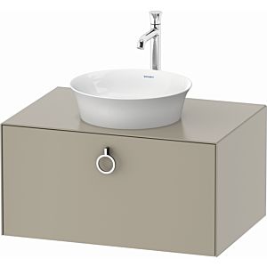 Duravit White Tulip vanity unit WT498006060 80 x 55 cm, Taupe Seidenmatt , wall- 2000 , match3 pull-out with handle, 2000 console plate