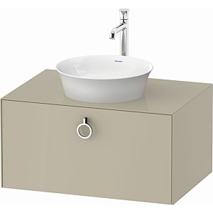 Duravit White Tulip vanity unit WT49800H3H3 80 x 55 cm, Taupe high gloss, wall-mounted, 2000 pull-out with handle, 2000 console plate