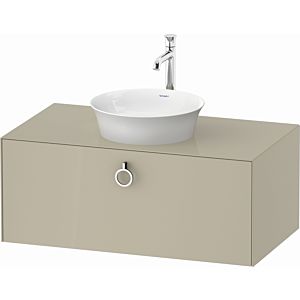 Duravit White Tulip vanity unit WT49810H3H3 100 x 55 cm, Taupe high gloss, wall- 2000 , match3 pull-out with handle, 2000 console plate