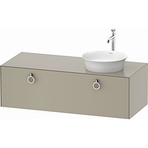 Duravit White Tulip WT4982R6060 130 x 55 cm, Taupe Seidenmatt , wall-mounted, 2000 pull-out with handle, basin on the right