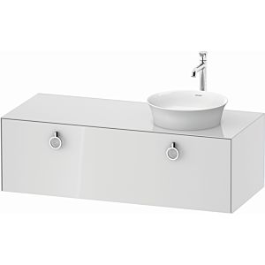 Duravit White Tulip WT4982R8585 130 x 55 cm, White High Gloss , wall-mounted, 2000 pull-out with handle, basin on the right