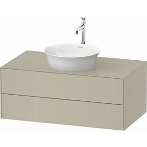 Duravit White Tulip vanity unit WT49860H3H3 100 x 55 cm, Taupe high gloss, wall-hung, 2 drawers, 2000 console plate
