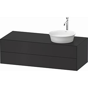 Duravit White Tulip WT4987R5858 130 x 55 cm, Graphit , wall-mounted, 801 drawers, 2000 console panel, basin on the right
