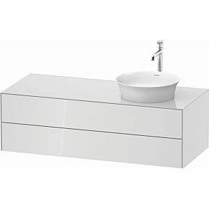 Duravit White Tulip WT4987R8585 130 x 55 cm, White High Gloss , wall-mounted, 801 drawers, 2000 console panel, basin on the right