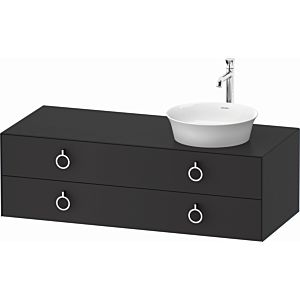 Duravit White Tulip WT4992R5858 130 x 55 cm, Graphit , wall-mounted, 801 drawers with handle, basin on the right