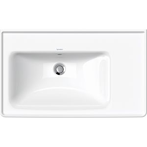 Duravit D-Neo furniture washbasin 2369800060 80 x 48 cm, without tap hole, asymmetrical, basin on the left, with overflow, with tap hole bench