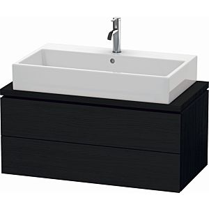 Duravit L-Cube meuble sous-vasque LC580801616 92 x 47,7 cm, Eiche schwarz , pour console, 2 tiroirs