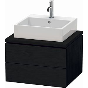 Duravit L-Cube meuble sous-vasque LC581501616 62 x 54,7 cm, Eiche schwarz , pour console, 2 tiroirs