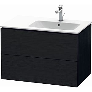 Duravit L-Cube meuble sous-vasque LC629201616 82x48,1x55cm, 2 tiroirs, vasque à droite, chêne noir