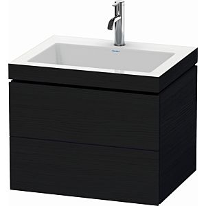 Duravit L-Cube vanity unit LC6926O1616 60 x48 cm, 2000 tap hole, Eiche schwarz , 2 drawers