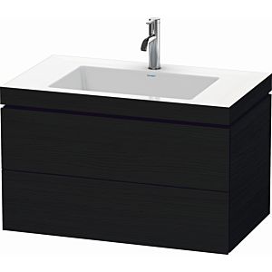 Duravit L-Cube vanity unit LC6927O1616 80 x 48 cm, 2000 tap hole, Eiche schwarz , 2 drawers