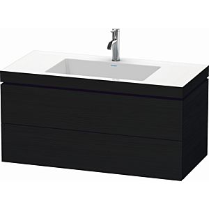 Duravit L-Cube vanity unit LC6928O1616 100 x 48 cm, 2000 tap hole, Eiche schwarz , 2 drawers
