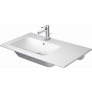 Duravit Me by Starck furniture washbasin 23458300001 83x49cm, basin left, with overflow, tap platform, 2000 tap hole, white, WonderGliss