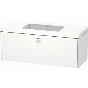 Duravit Brioso c-bonded washbasin with substructure BR4603N1018, 120x48cm, White Matt / chrome, White Matt .