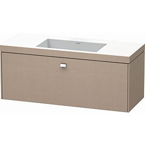 Duravit Brioso c-bonded washbasin with substructure BR4603N1075, 120x48cm, Linen / chrome, without tap hole