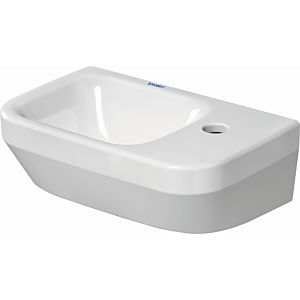 Duravit No. 1 lave-mains 07453600412 36x22cm, trou à droite , sans trop-plein, avec plateforme trou robinet, blanc
