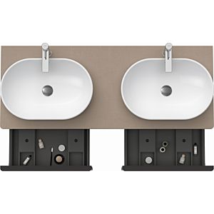 Duravit D-Neo DE4950B7575 140 x 55 cm, Linen , wall-mounted, 801 , 2000 console plate, basin on both sides