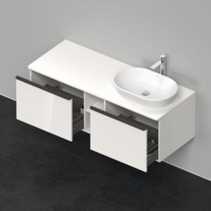 Duravit D-Neo DE4950R2222 140 x 55 cm, White High Gloss , wall-mounted, 801 , 2000 console plate, basin on the right