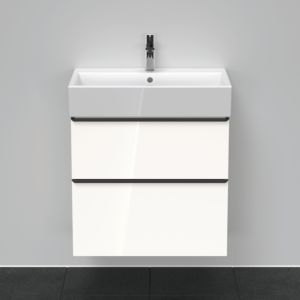 Duravit D-Neo vanity unit DE437202222 68.4 x 44.2 cm, White High Gloss , wall- 2000 , match3 drawer, 2000 pull-out