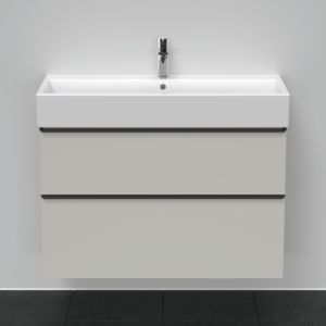 Duravit D-Neo vanity unit DE437400707 98.4 x 44.2 cm, Concrete Gray Matt , wall- 2000 , match3 drawer, 2000 pull-out