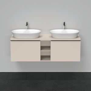 Duravit D-Neo DE4950B9191 140 x 55 cm, Taupe Matt , wall-mounted, 801 , 2000 console plate, basin on both sides