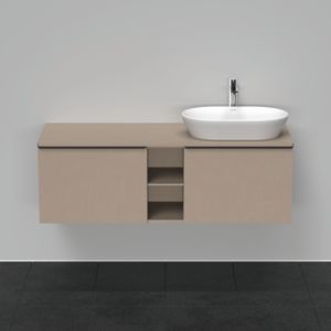 Duravit D-Neo DE4950R7575 140 x 55 cm, Linen , wall-mounted, 801 , 2000 console plate, basin on the right