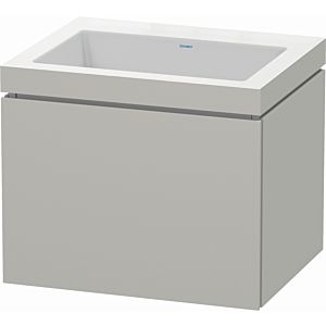 L-Cube Duravit vasque LC6916N0707 60 x 48 cm, sans trou pour robinet, gris béton mat, coulissant 2000