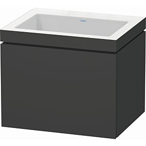 Duravit L-Cube vanity unit LC6916N4949 60 x 48 cm, without tap hole, graphite matt, 2000 pull-out