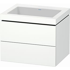 Duravit L-Cube vanity unit LC6926N1818 60 x 48 cm, without tap hole, matt white, 2 drawers