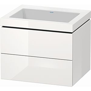 Duravit L-Cube vanity unit LC6926N2222 60 x 48 cm, without tap hole, white high gloss, 2 drawers