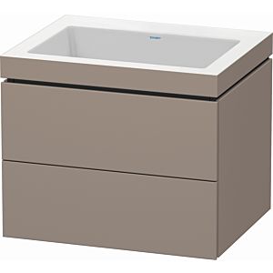 Duravit L-Cube vanity unit LC6926N4343 60 x 48 cm, without tap hole, basalt matt, 2 drawers
