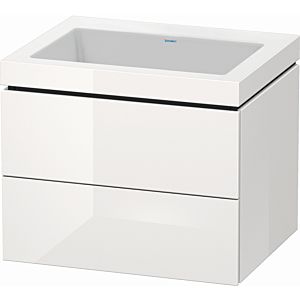 Duravit L-Cube vanity unit LC6926N8585 60 x 48 cm, without tap hole, white high gloss, 2 drawers