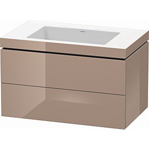 Duravit L-Cube vanity unit LC6927N8686 80 x 48 cm, without tap hole, cappuccino high gloss, 2 drawers