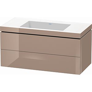Duravit L-Cube vanity unit LC6928N8686 100 x 48 cm, without tap hole, cappuccino high gloss, 2 drawers