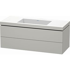 Duravit L-Cube vanity unit LC6929N0707 120 x 48 cm, without tap hole, matt concrete gray, 2 drawers