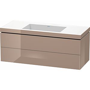 Duravit L-Cube vanity unit LC6929N8686 120 x 48 cm, without tap hole, cappuccino high gloss, 2 drawers