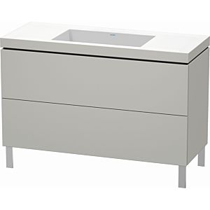 Duravit L-Cube vanity unit LC6939N0707 120 x 48 cm, without tap hole, matt concrete gray, 2 pull-outs, floor-standing
