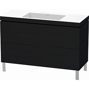 Duravit L-Cube vanity unit LC6939N1616 120 x 48 cm, without tap hole, Eiche schwarz , 2 pull-outs, floor-standing