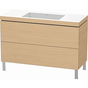 Duravit L-Cube vanity unit LC6939N3030 120 x 48 cm, without tap hole, Eiche natur , 2 pull-outs, floor-standing