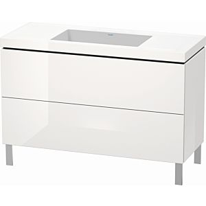 Duravit L-Cube vanity unit LC6939N8585 120 x 48 cm, without tap hole, white high gloss, 2 pull-outs, floor-standing