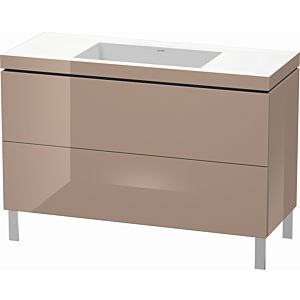 Duravit L-Cube vanity unit LC6939N8686 120 x 48 cm, without tap hole, cappuccino high gloss, 2 pull-outs, floor-standing