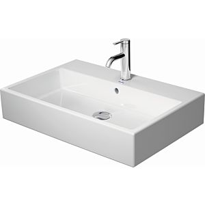 Duravit Vero Air furniture washbasin sanded 23507000791 70 x 47 cm, white WonderGliss, without tap hole, without overflow, with tap hole bench