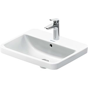 Duravit No. 1 built-in washbasin 03555500272 54.5x43.5cm, installation from above, with tap hole, overflow, tap hole bank, white