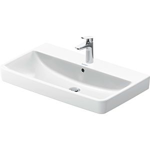 Duravit No. 1 lavabo pour meuble 23758000002 80x46cm, avec trou pour robinetterie, trop-plein, banc avec trou pour robinetterie, blanc