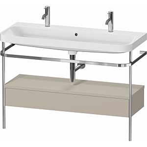 Combinaison lavabo pour meuble Duravit Happy D.2 Plus HP4854O60600000 117,5x49cm, avec console en métal, finition satinée taupe