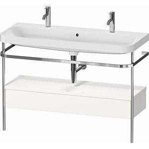 Combinaison lavabo pour meuble Duravit Happy D.2 Plus HP4854O22220000 117,5x49cm, avec console en métal, brillant blanc